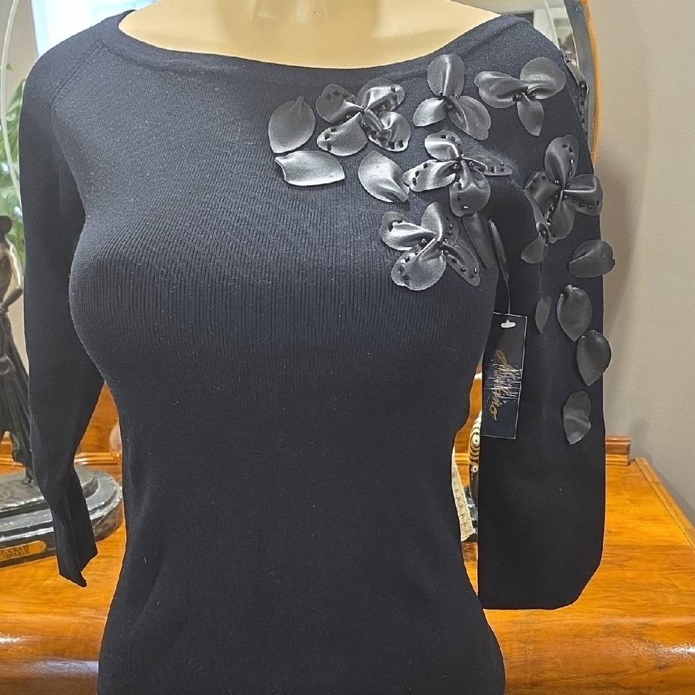 Milano Black Knit Top